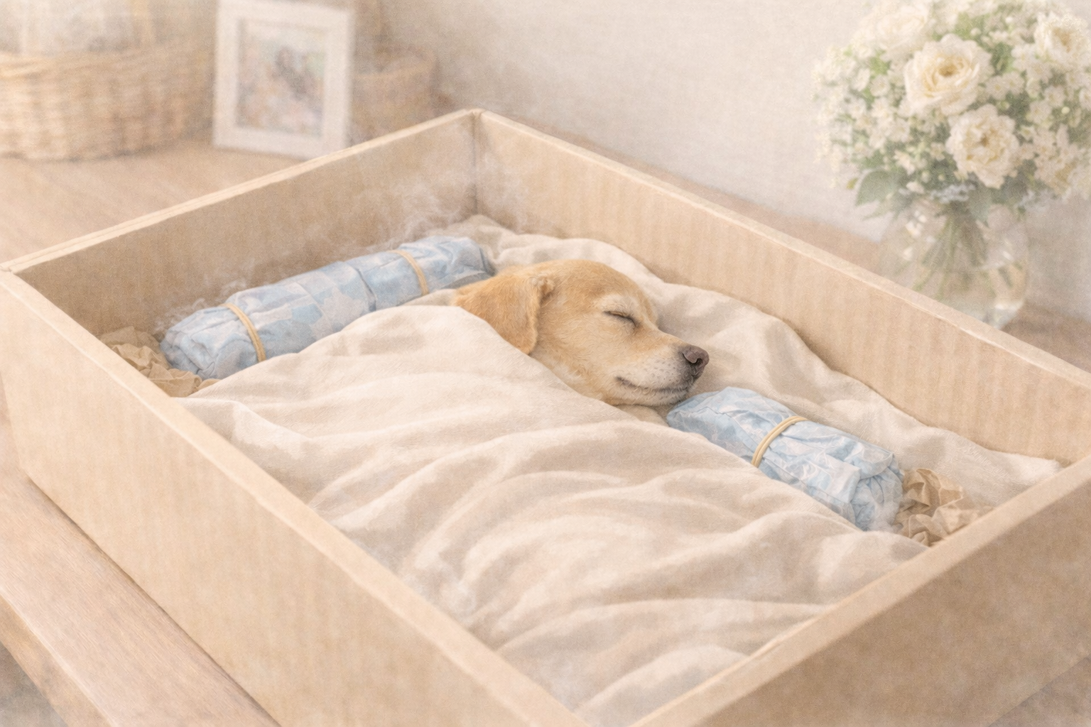 【完全ガイド】ペット火葬までのドライアイス保冷方法｜必要量・使い方・購入先まとめ