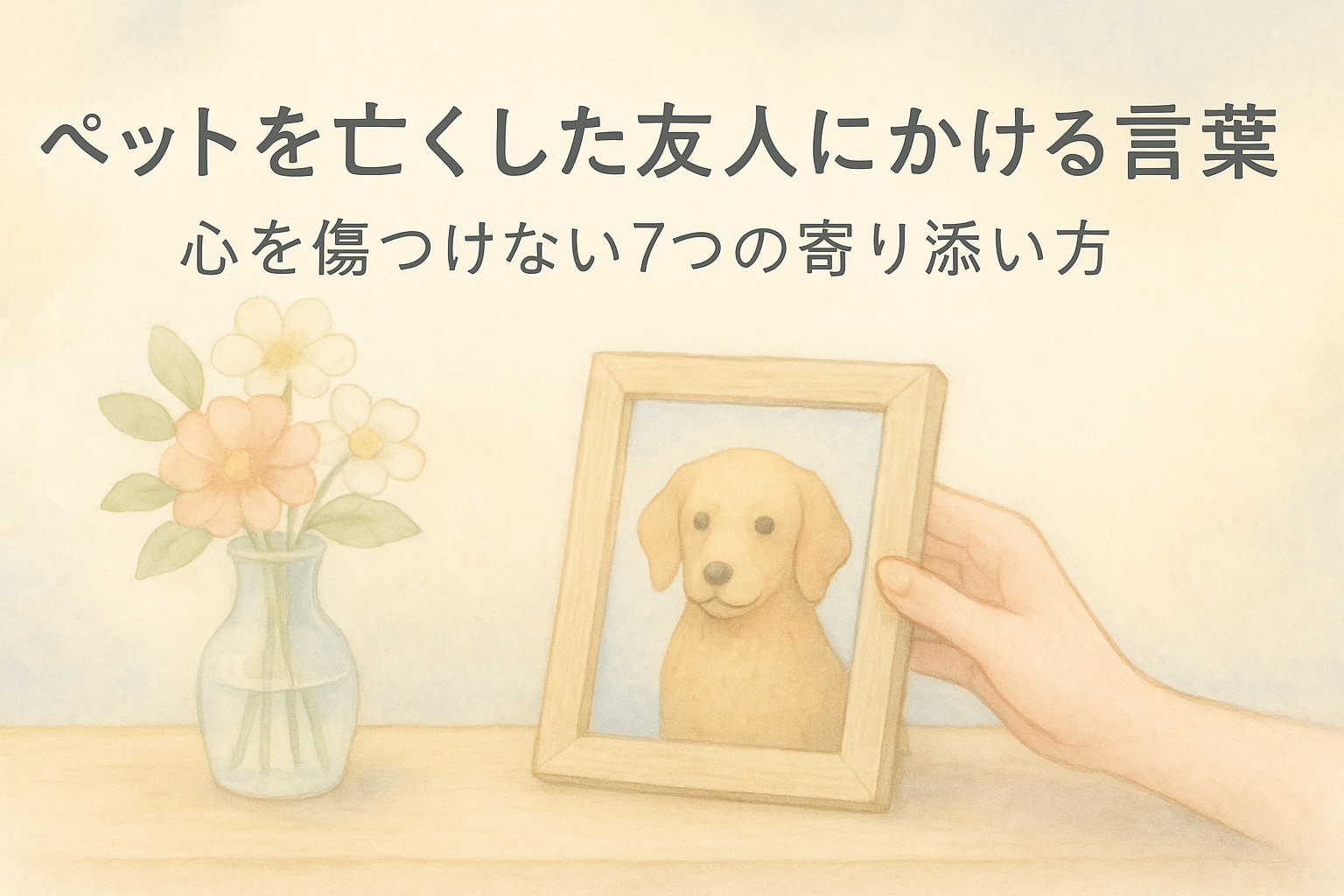 ペットを亡くした友人にかける言葉｜心を傷つけない7つの寄り添い方