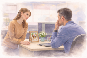 職場の同僚・知人のペットが亡くなったときの適切な対応　　　― 心に寄り添うお悔やみの言葉と、距離感を大切にした接し方 ―