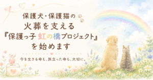 保護犬・保護猫の火葬を支える「保護っ子 虹の橋プロジェクト」を始めます